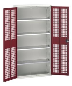 16926753.** verso ventilated door cupboard with 4 shelves. WxDxH: 1050x350x2000mm. RAL 7035/5010 or selected